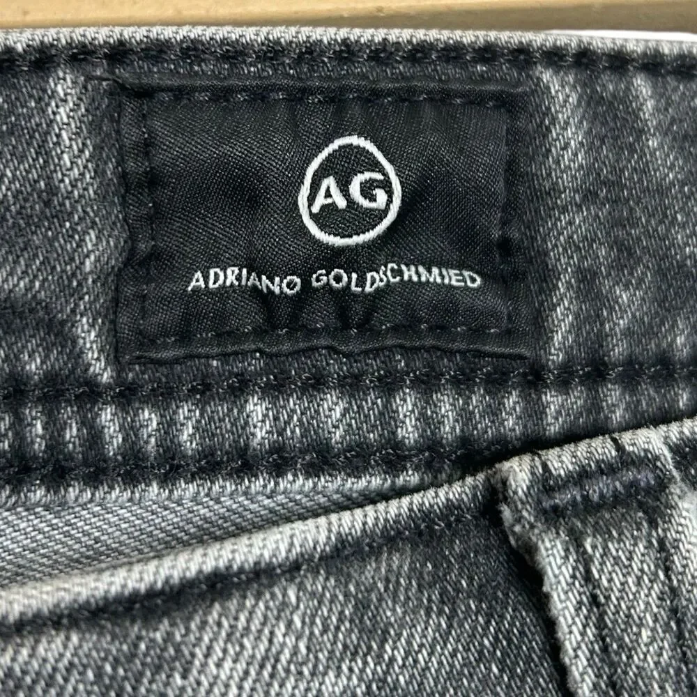 AG Adriano Goldschmied Tellis Jeans Mens 32x34 Gray Modern Slim Grunge Faded NWT